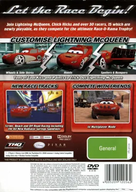 Disney-Pixar Cars - Race-O-Rama box cover back